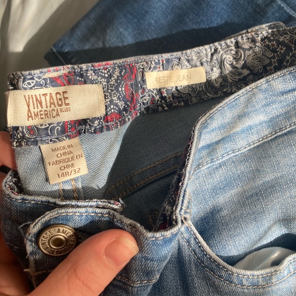 american blues | Jeans | Vintage America Blues Jeans Embroidered | Poshmark